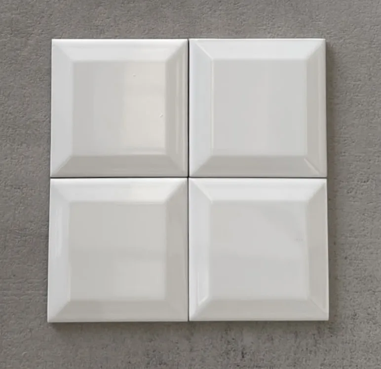 10x10 Piastrella da Rivestimento Bianco Lucido Diamantato - immagine 2