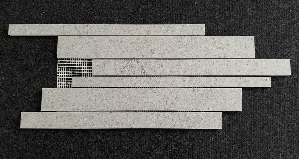 21x40 Porcelain Stoneware Mosaic Tile Buildtech GG Clay Listoni Sfalsati - immagine 2