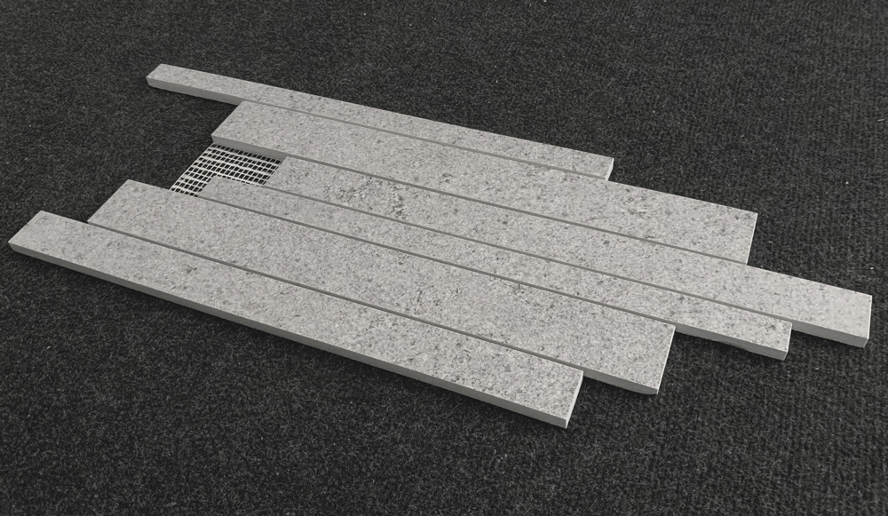 21x40 Porcelain Stoneware Mosaic Tile Buildtech GG Clay Listoni Sfalsati - immagine 3
