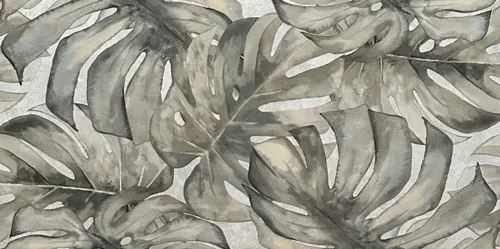 rivestimenti in ceramica foglie 26x52 manila decoro Metal gris