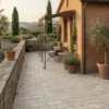 Pavimento in gres porcellanato da esterno 15x30 cm. effetto pietra beige.