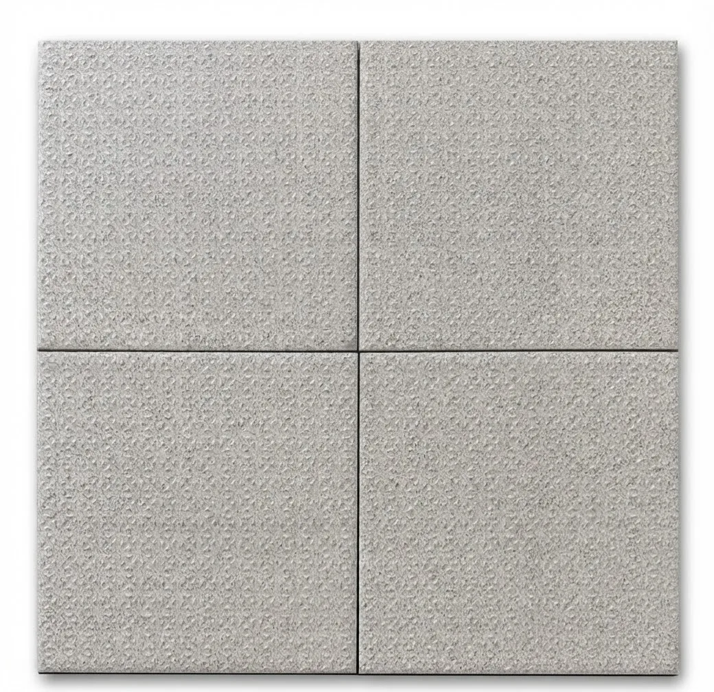 Piastrella gres porcellanato tutta massa spessore 12mm. da esterno R11 20x20 cm. Marazzi SistemT_gr Grigio Chiaro Diamond effetto Granito antiscivolo.